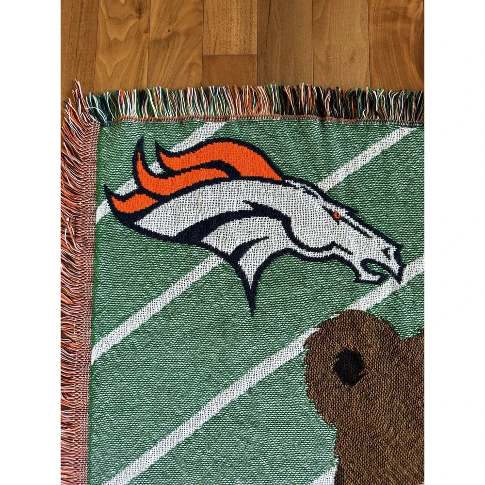 Northwest Denver Broncos Throw Blanket Unisex OS Green Bear Woven Tapestry NFL